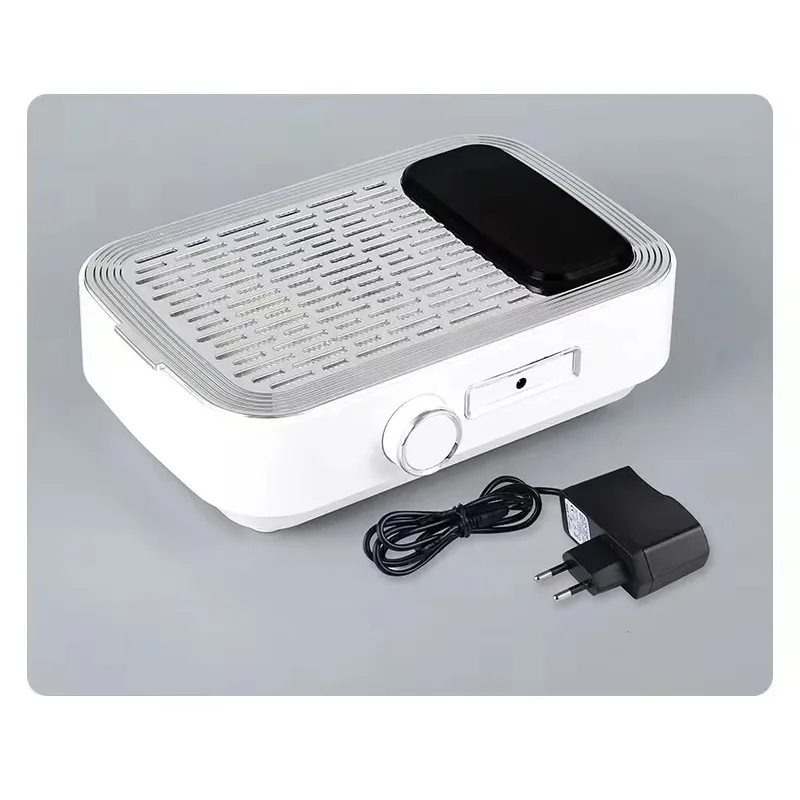 STLF LZS مكنسة كهربائية لاسلكية قوية الشفط للأظافر 80 وات مجمع غبار الأظافر مع فلتر قابل لإعادة الاستخدام وحبوب يد من السيليكون