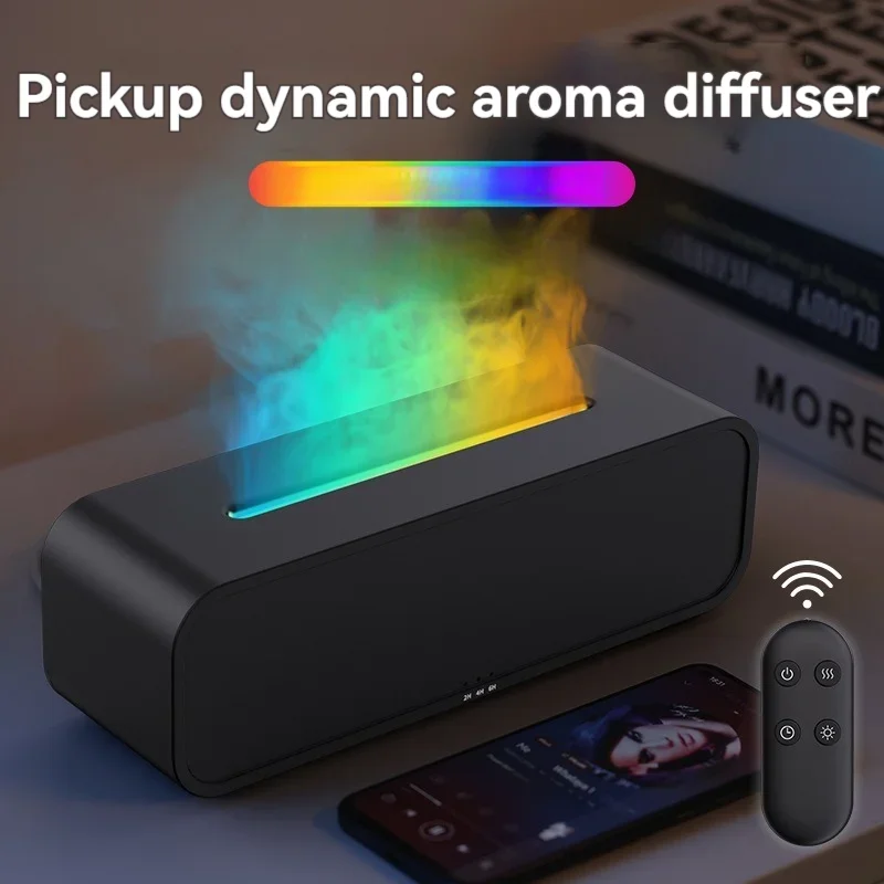 Seven Color Flame Aromatherapy Machine New Humidifier Remote Control Home Fragrance Machine Pickup Dynamic 2025 Newest Version