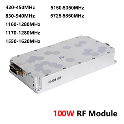 100W RF Module Amplifier for AntiDrone frequency 420-450MHz 840-930MHz 1170-1280MHz 2400-2500MHz Unmanned Protect Area System