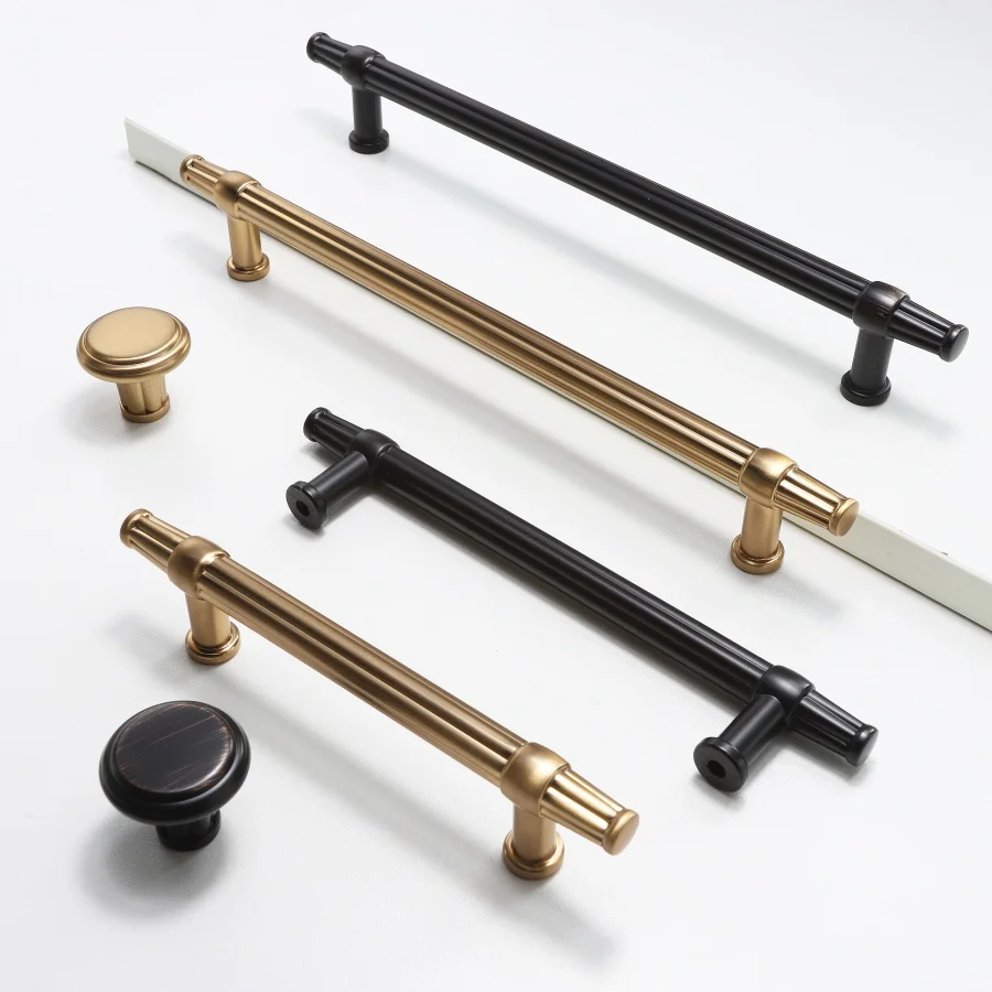 

American Solid High-end Cabinet Handles Wardrobe Pull Cupboard Door Knob Kitchen Cabinet Handles Retro Pulls