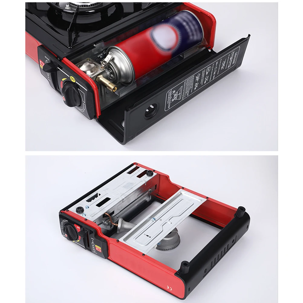 

Mini Camping Stove Thickening Stainless Steel Portable Split Design for Backpacking Bbq Adjustable Flame Control Outdoor Use