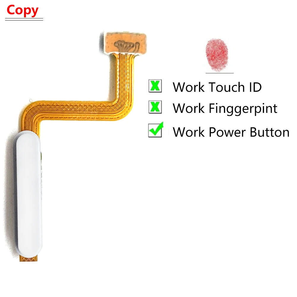 New Fingerprint Sensor Home Return Key Menu For Samsung A32 5G A326 A326B Volume Power Button Flex Ribbon Cable