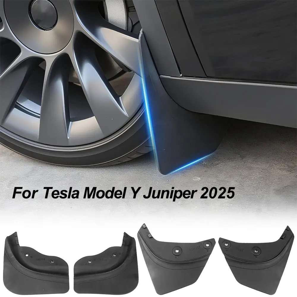 

For Tesla Model Y Juniper 2025 Mud Flaps TPE Car Mudguards All-Weather Mudflaps for Tesla Model Y Refresh 4PCS Mud Fenders