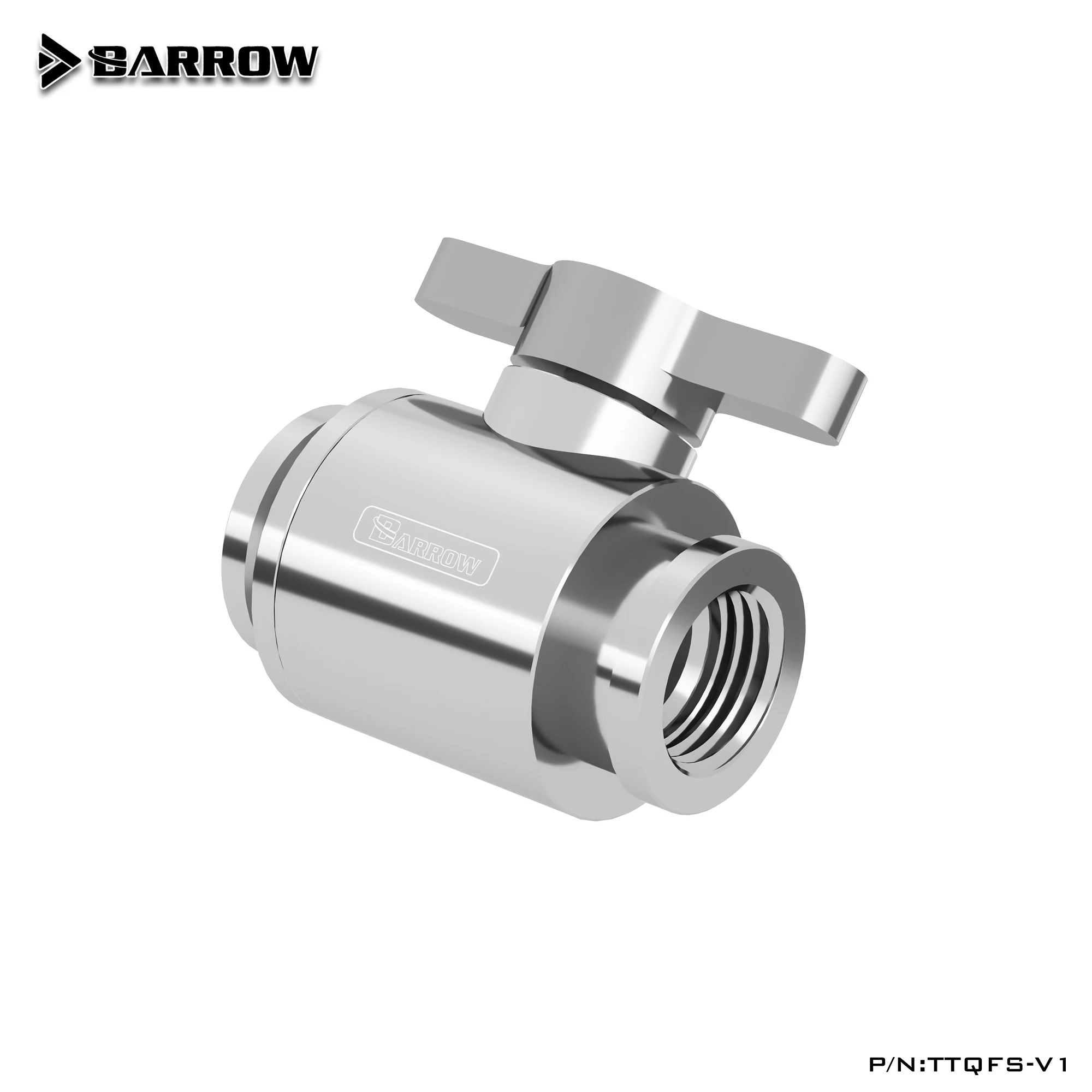 BARROW Van Nước Công Tắc Nhôm Tay Cầm Đôi G1/4 'Bên Trong Nữ Để Nữ Công Tắc F Đến F Giao Diện kim Loại V