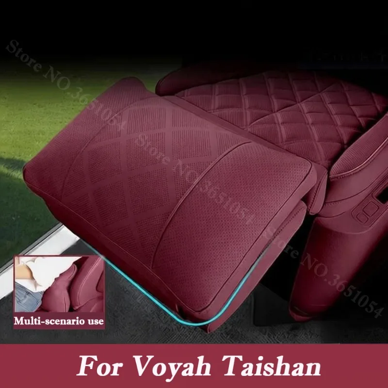 

For Voyah Taishan 2025-2026 Leather Leg Rest Support Pillow Memory Foam Lumbar Support Cushion Headrest Car Interior Accessories