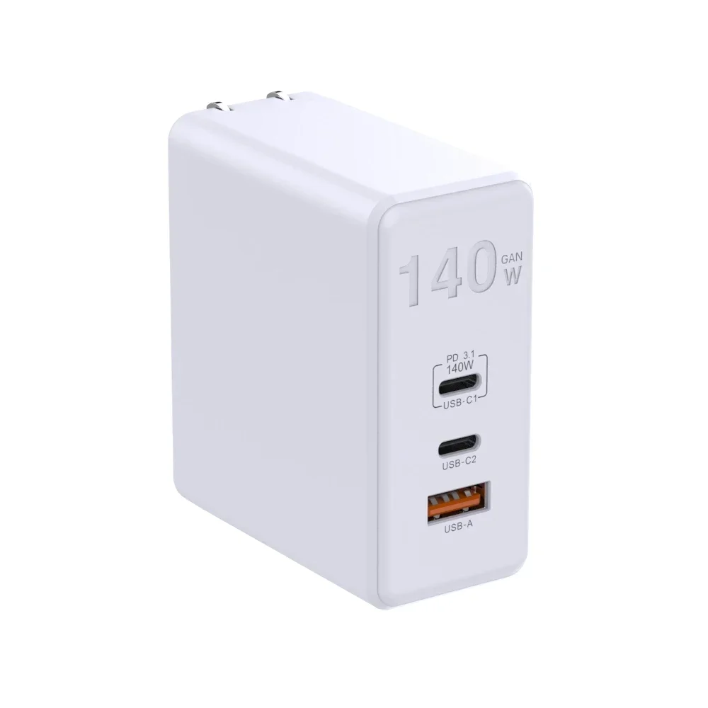 

PD3.1 65W/140W Fast Charger Triple Port 2C+1A US/EU/UK Plug PPS Flash Gallium Nitride Charger Portable High Power Fast Charger