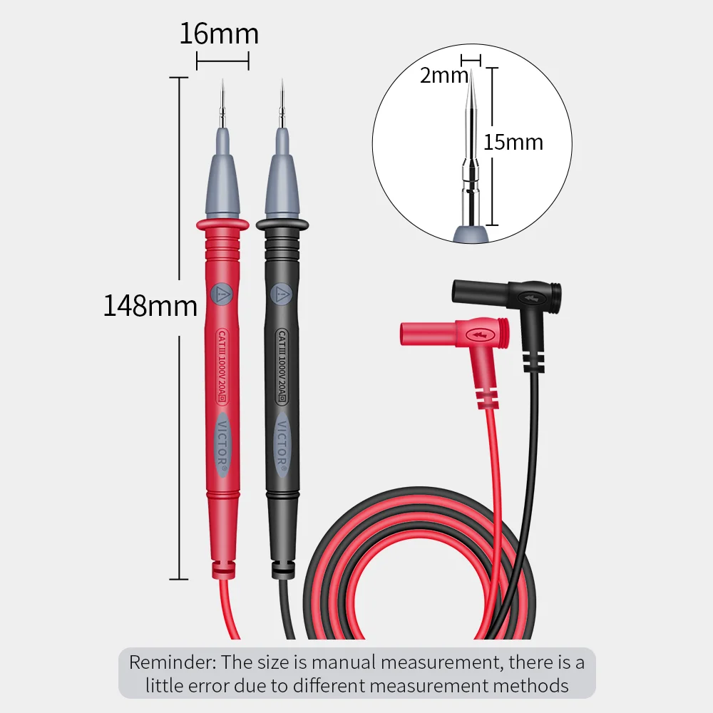 Universal Multi Meter Measuring Probes Pen Soft-silicone-wire Needle-tip With Alligator Clip Multimeter Probe Test Lead Wire