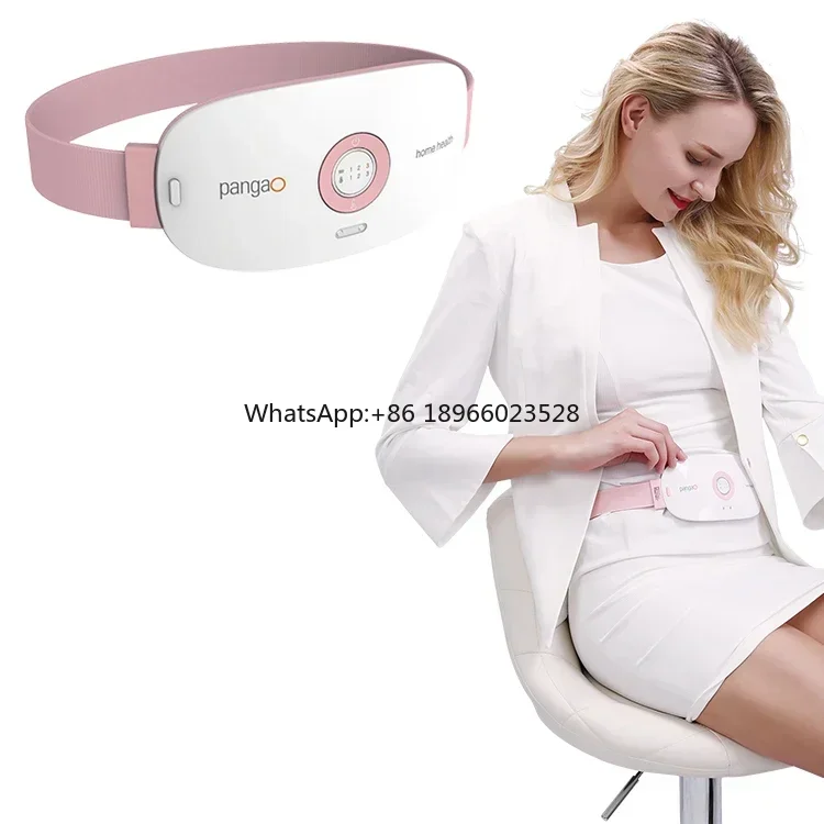 Wireless  portable cordless period cramp menstruation heating pad pain relief electric waist massage therapy belt for women