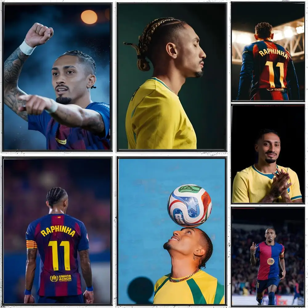 Raphinha Brazil Winger Skillful Poster Peel and Stick Wallpaper Dorm Room Essentials Gallery Wall No Residue