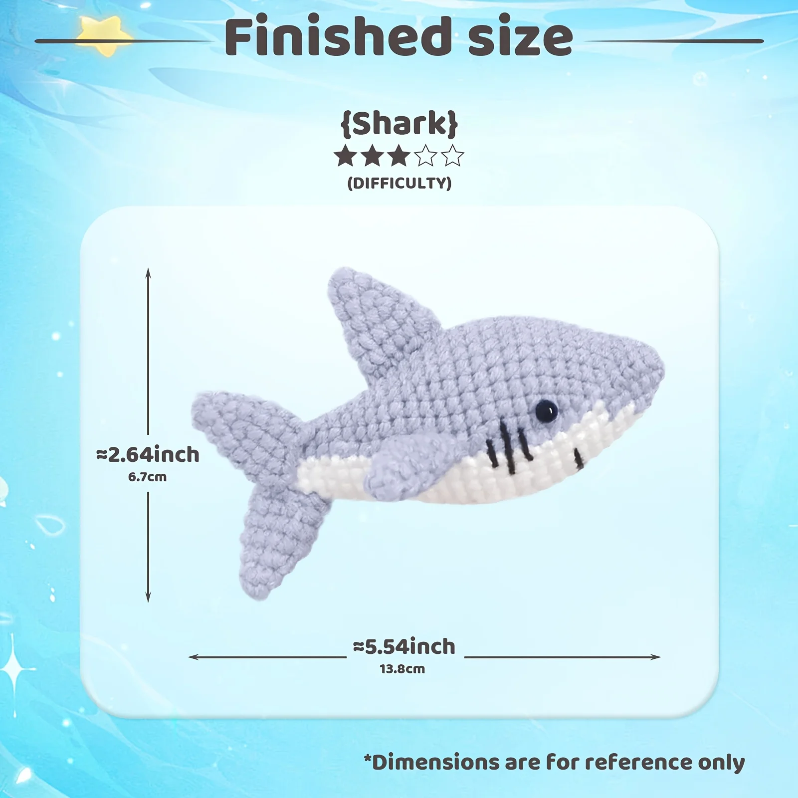 قطعة واحدة من مجموعة كروشيه القرش أميجورومي الرائعة للمبتدئين - حرفة قماش ذاتية الصنع مع دروس فيديو خطوة بخطوة #4