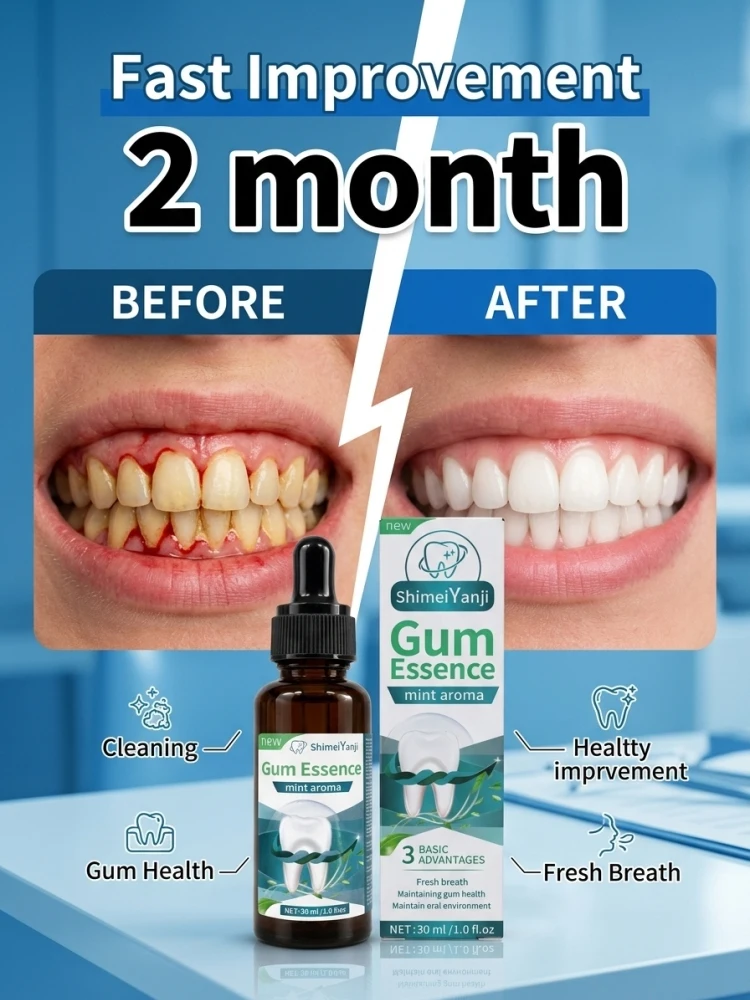 Gum Care Essence Liquid Drops, Mild Oral Care Serum for Daily Gum Maintenance, Clean Teeth & Oral Surface, Bring Cool Soothing Feeling, Fresh Breath with Long Lasting Fragrance