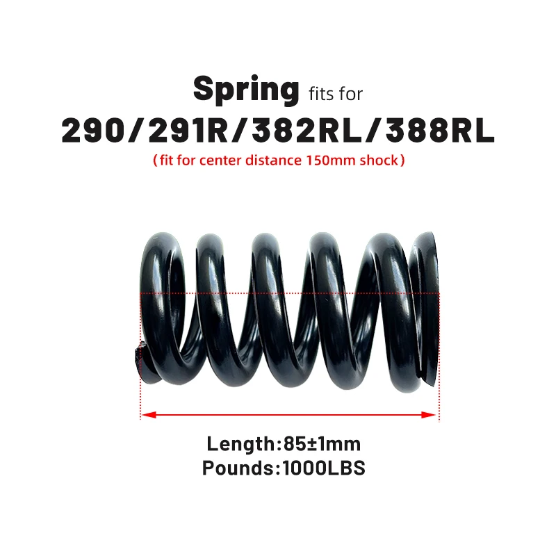 EXA Form-amortiguador trasero 291R, muelle Kindshock para bicicleta de montaña, 125mm, scooter Eléctrico