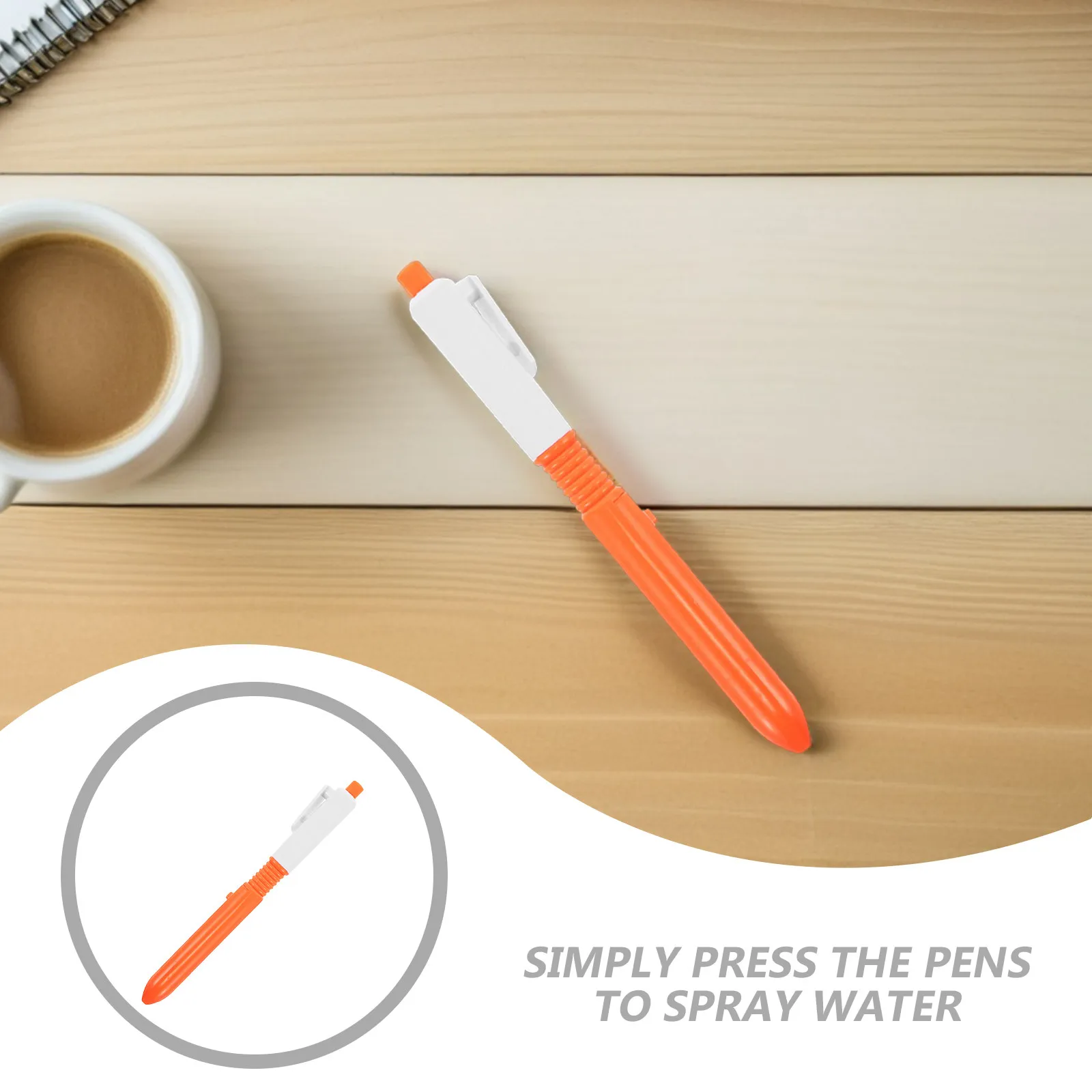 

5Pcs Spray Water Pen Retractable Ballpoint with Prank Feature Instrument for Kids Teens Office School Use Cartoon