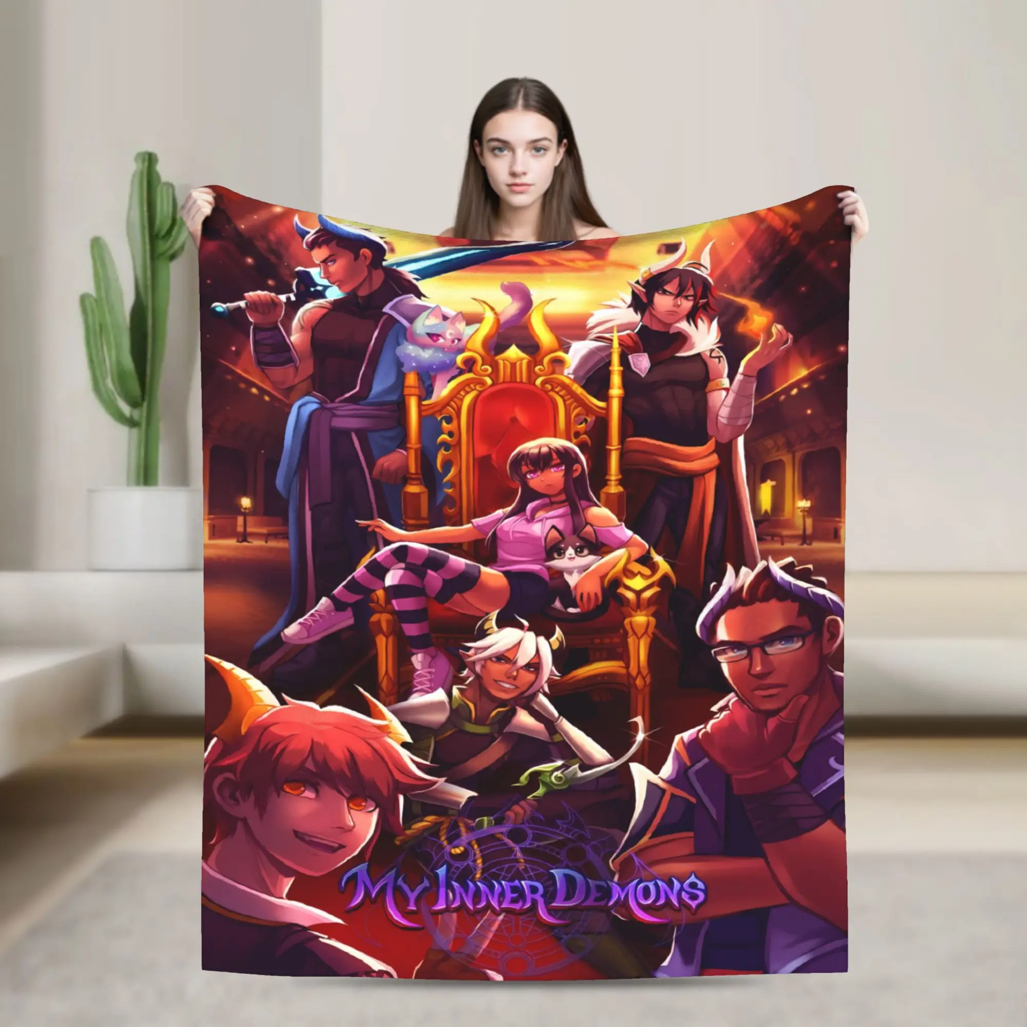 Heroic Aphmau Action Stance Shot Blankets Quality Super Soft  Throw Blanket Autumn Camping Living Room Comfortable Bedspread