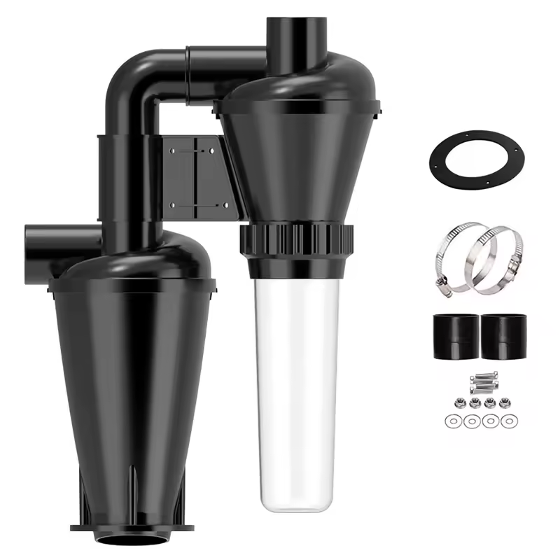Double Filtration Cyclone Dust Collector 50mm/2'' DIY Turbocharged Woodworking Filter Industrial Separator Collector Canister - Image 3