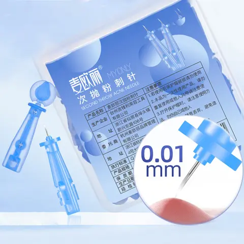 New#50Pcs Disposable Pimple Popper Needles For Whitehead Closed Mouth Professional Sterile Clear Needle