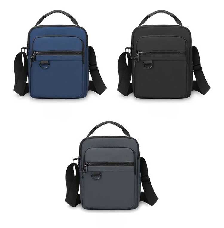 Herren-Umhängetasche, wasserdichte und strapazierfähige Geldbörse, modische Rucksacktasche mit mehreren Reißverschlüssen, Business-Reisetasche. – Detail 8