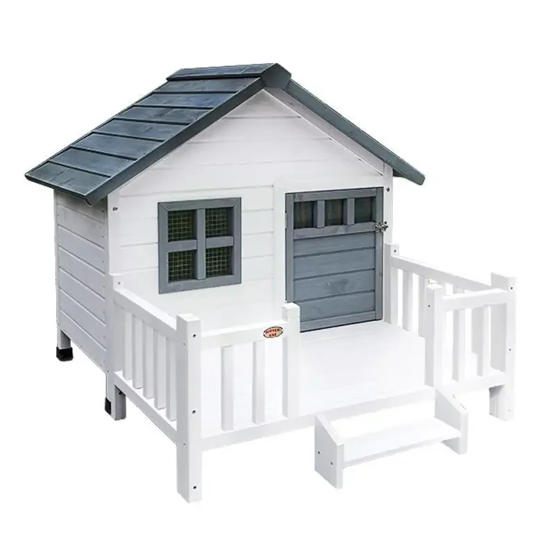 Wooden kennel, outdoor rain-proof dog house