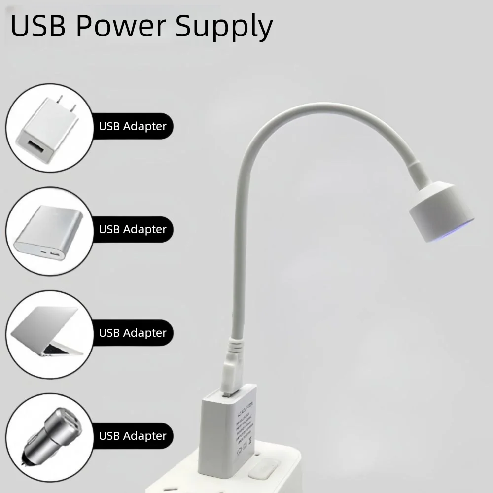 ネイルアートツール 速乾ネイルドライヤーライト ポータブルUSB LEDネイルランプ 折りたたみ式フレキシブルミニUVライトドライヤー DIYネイルジェル