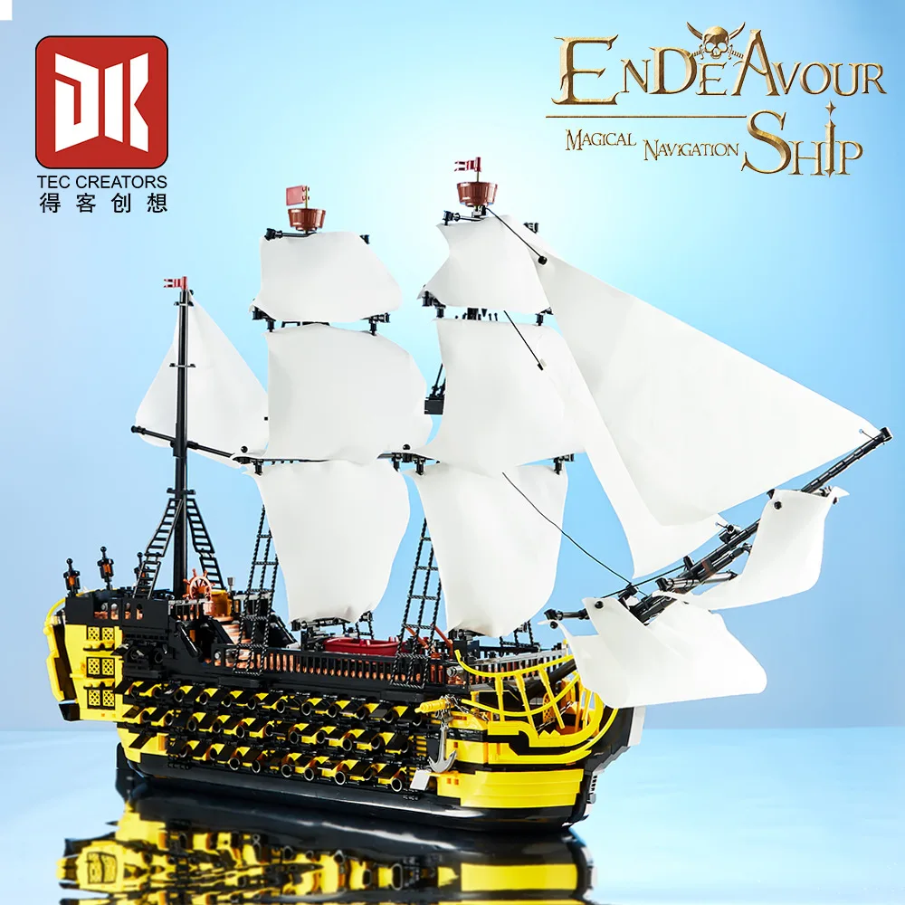 AUF LAGER MOC Idee Klassische Filme Piratenschiff Endeavour Bausteine Ziegel Montage DIY Spielzeug für Jungen Weihnachtsgeschenk Set