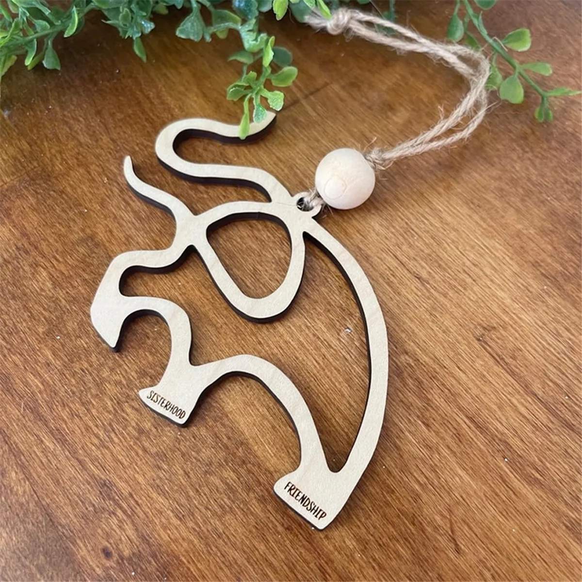 Ornamento di elefante dell'amicizia, ornamento di elefante in legno con biglietto di storia, ornamento di elefante regalo di amicizia per gli amici