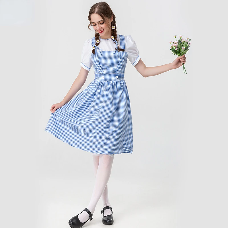 Halloween Party Dress Wizard of Oz Dorothy Alice Princess Dress Maid Dress Party Stage Performance Dress Cosplay Costume Dresses