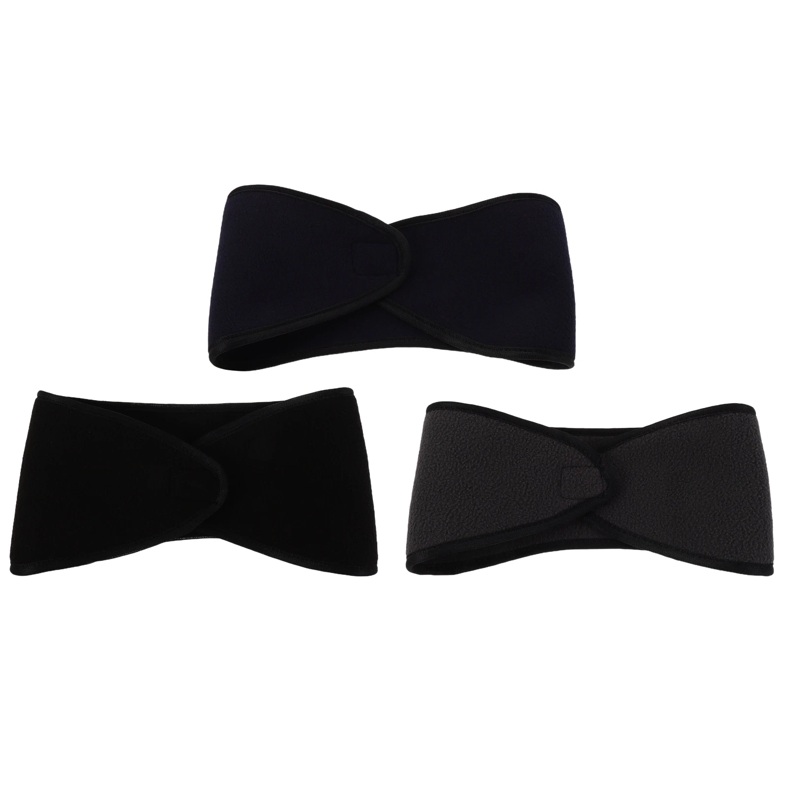 

3Pcs Thermal Headband Ear Covers Double-Layer Fleece Ear Warmer Adjustable Earmuff Running Ski Cycling Winter Cold Weather