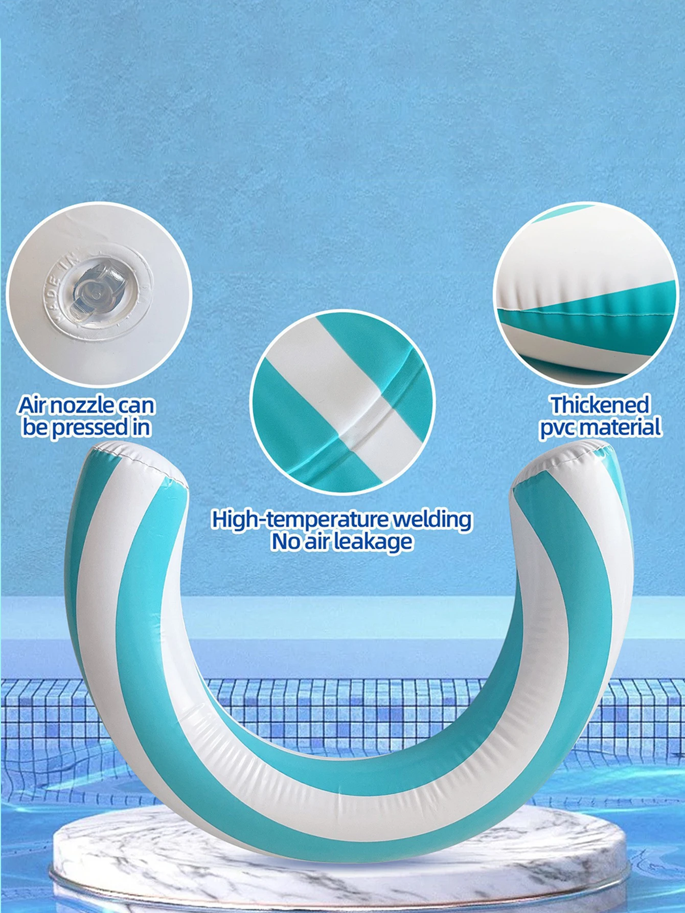 Anillo de natación de PVC, flotador de piscina de arco inflable