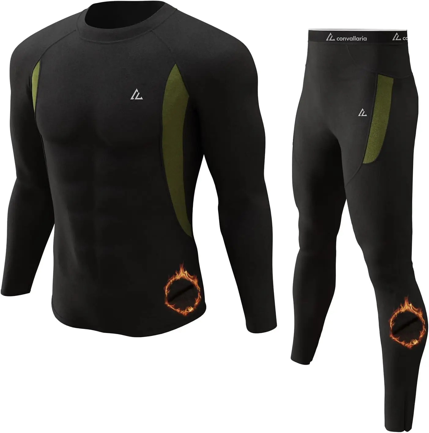 

Men's Thermal Underwear Set Long Johns Winter Base Layer for Hunting Sports Cold Weather Gear