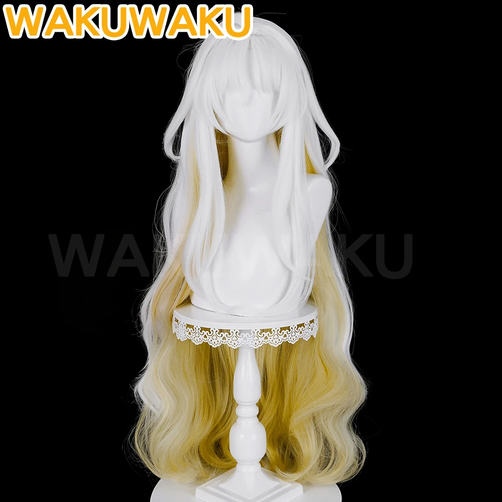 IN STOCK Hsin Cosplay Wig Game Wuthering Waves WakuWaku Women White Long Hair Hsin Fox Illumining Form Cosplay Wig view 4