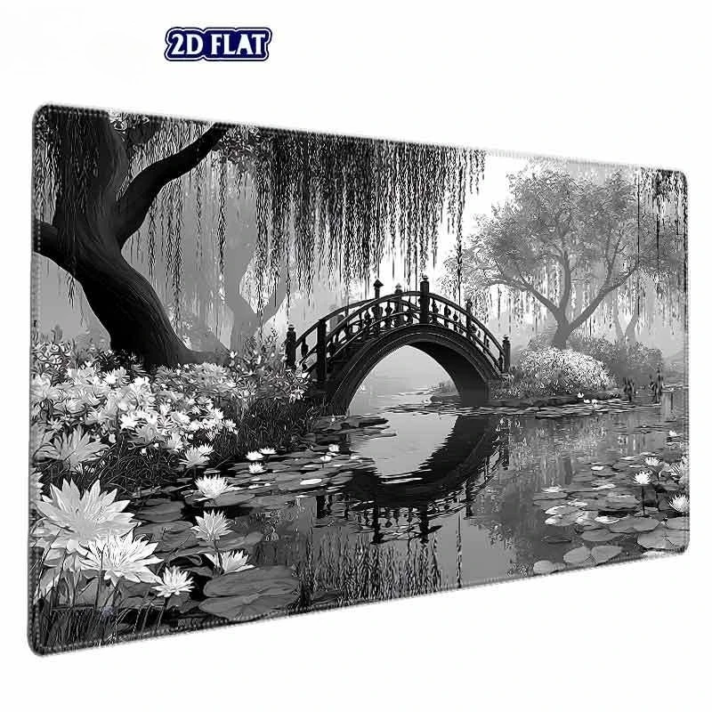 Eastern ink painting style battle mat, suitable for TCG/CCG card games, thematic tabletop game mat, compatible with TCG/CCG card