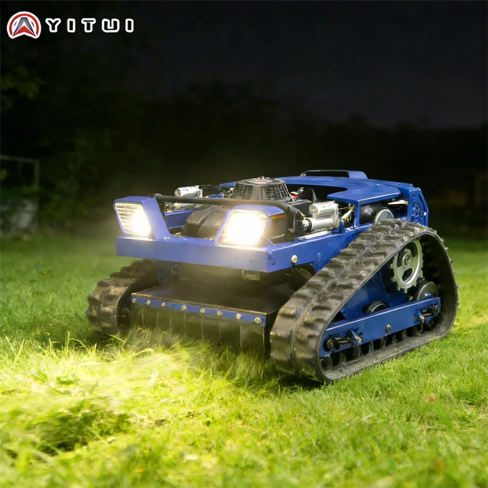 

Cheap Small Remote Control Mower Automatic Obstacle Avoidance Crawler Self-Propelled Mower Support Customized