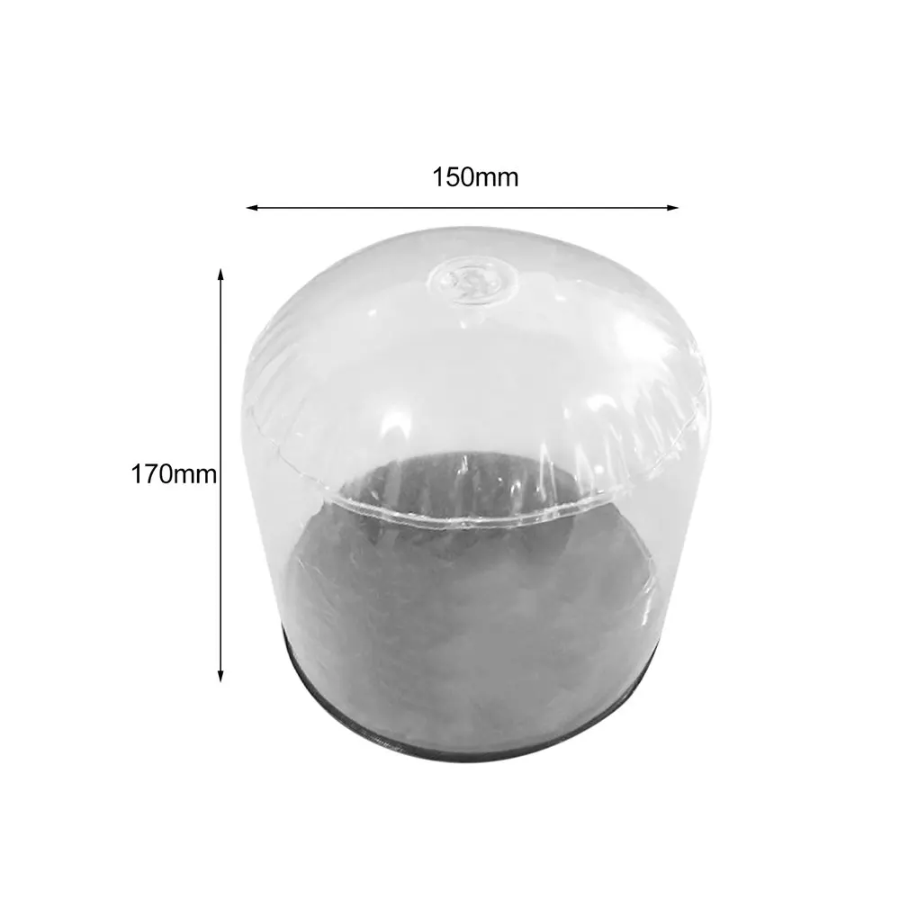 17x15cm Air Inflation Aufblasbare PVC Transparent Hut Halter Unterstützung Kappe Halter Unterstützung Prop Up Öffnen Up Display kappe Halter