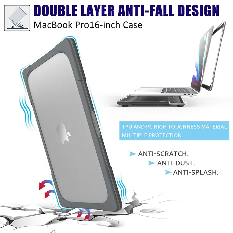 Case For Apple MacBook Pro 16 inch 2019 A2141 Laptop Case Kickstand Holder Anti-scratch Shockproof Protective NoteBook Cover