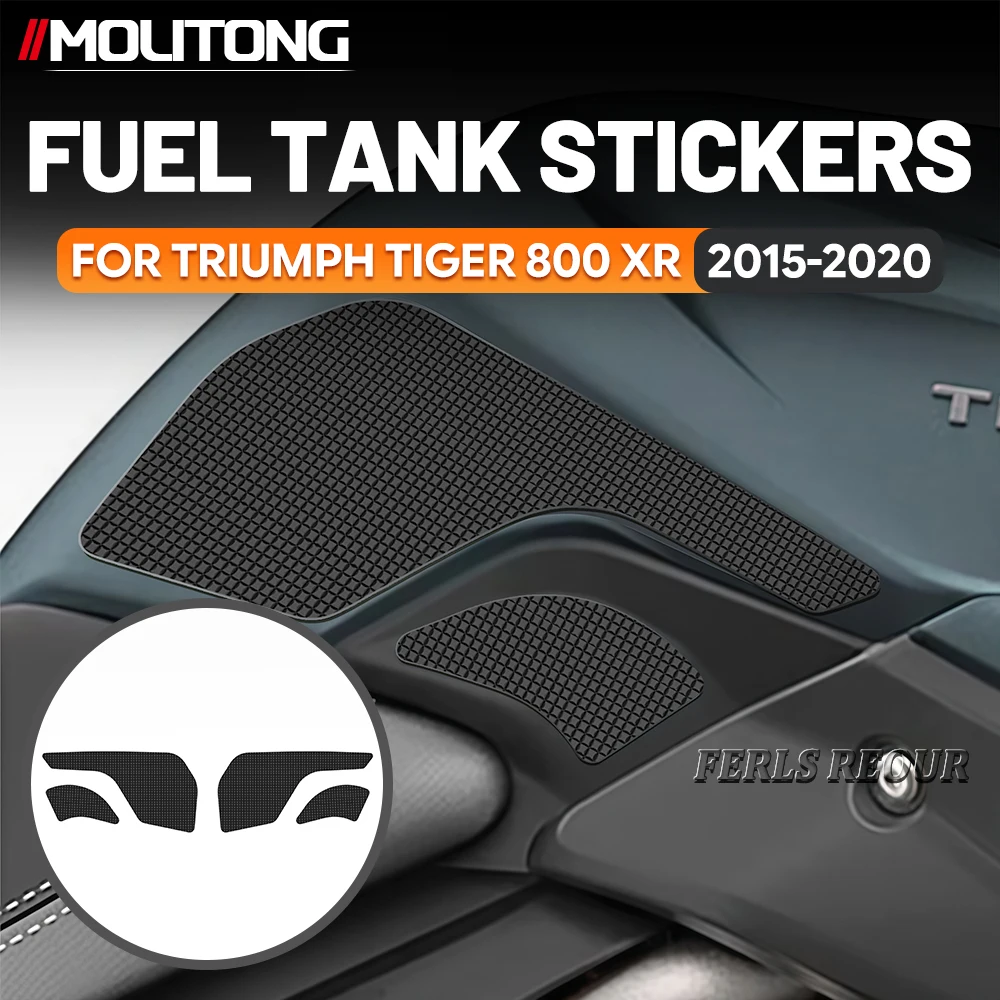 

For TRIUMPH TIGER 800 XR 2015-2020 Soft Rubber Tank Pad Anti Slip Protect the fuel tank Damping and buffering Pad Decals