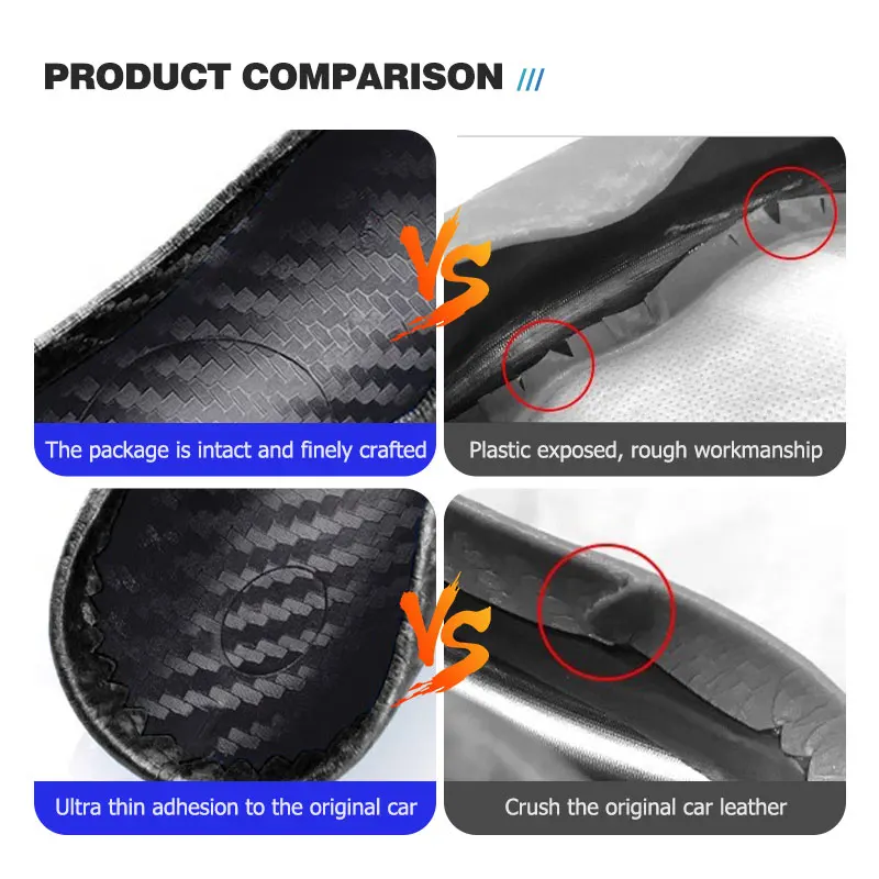 Carbon Filber Car Steering Wheel Cover Suitable for 12.6 Inches For Opel Astra H G J Insignia Corsa Zafira Meriva Mokka - view 4