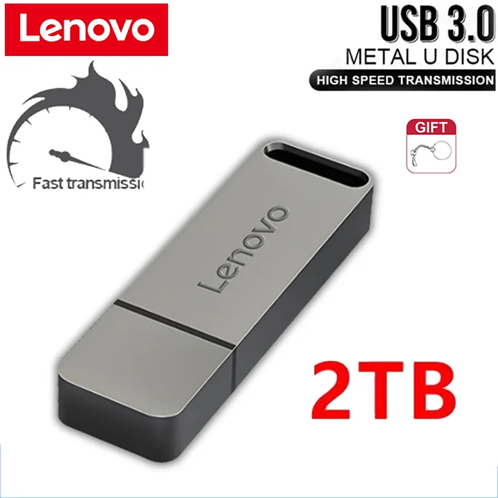 

Original Lenovo USB Stick 2TB USB 3.0 Waterproof High Speed USB Flash Drive Portable SSD 512GB Metal Pen drive U Disk USB Memory
