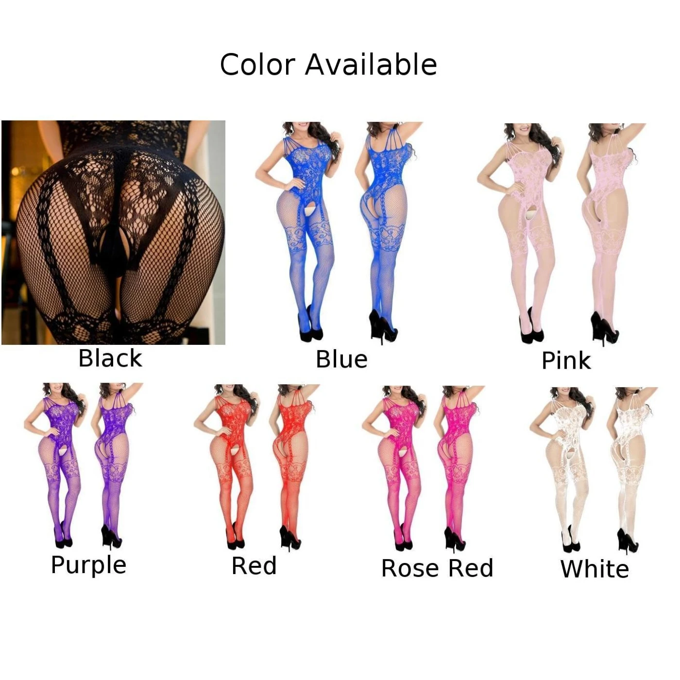 Sexy Women Jumpsuit Fishnet See Through Body Stockings Lace Bodycon Underwear Open Crotch Sleepwear Seduction Erotic Wear