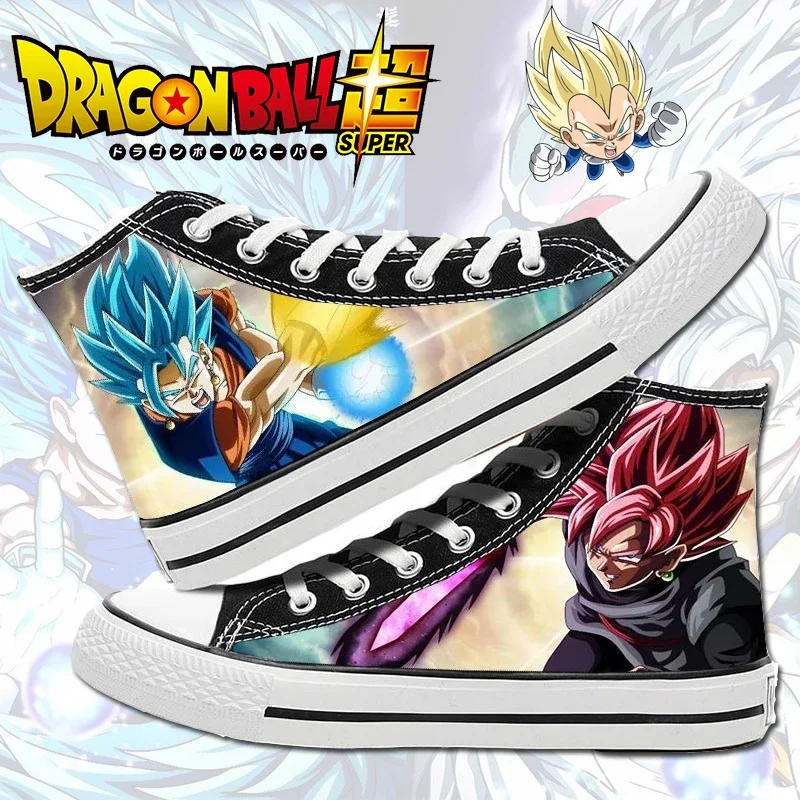

Dragon Ball Son Goku Canvas Shoes Fashion Anime High Upper Vulcanized Shoes Super Saiyan Casual Sneakers Plimsolls Breathable