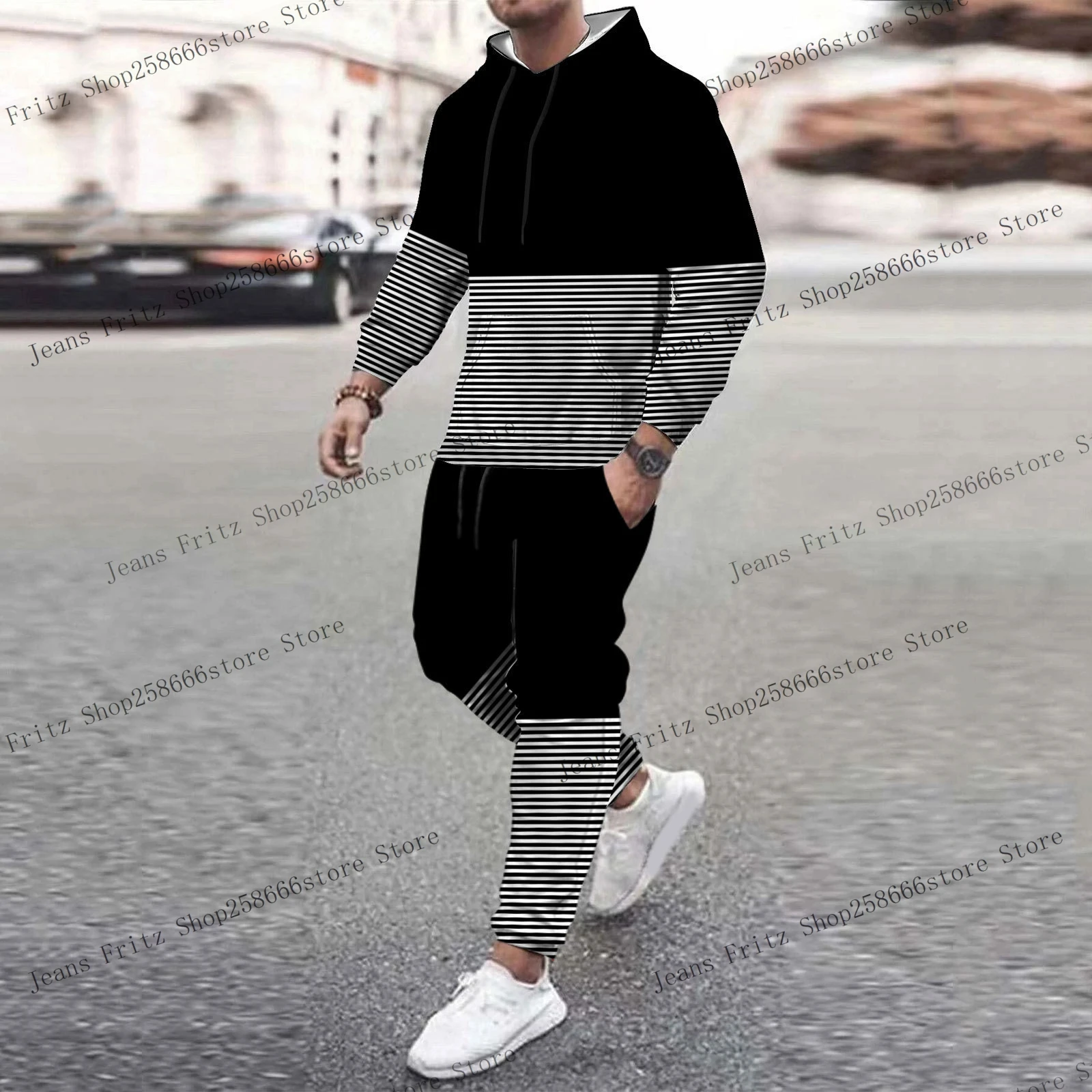 Autumn Winter 3d printed Trending Tracksuits Men Hoodie + Pant 2 Piece Set Sports Wear 3d Ink Jogging kids cosplay Clothes