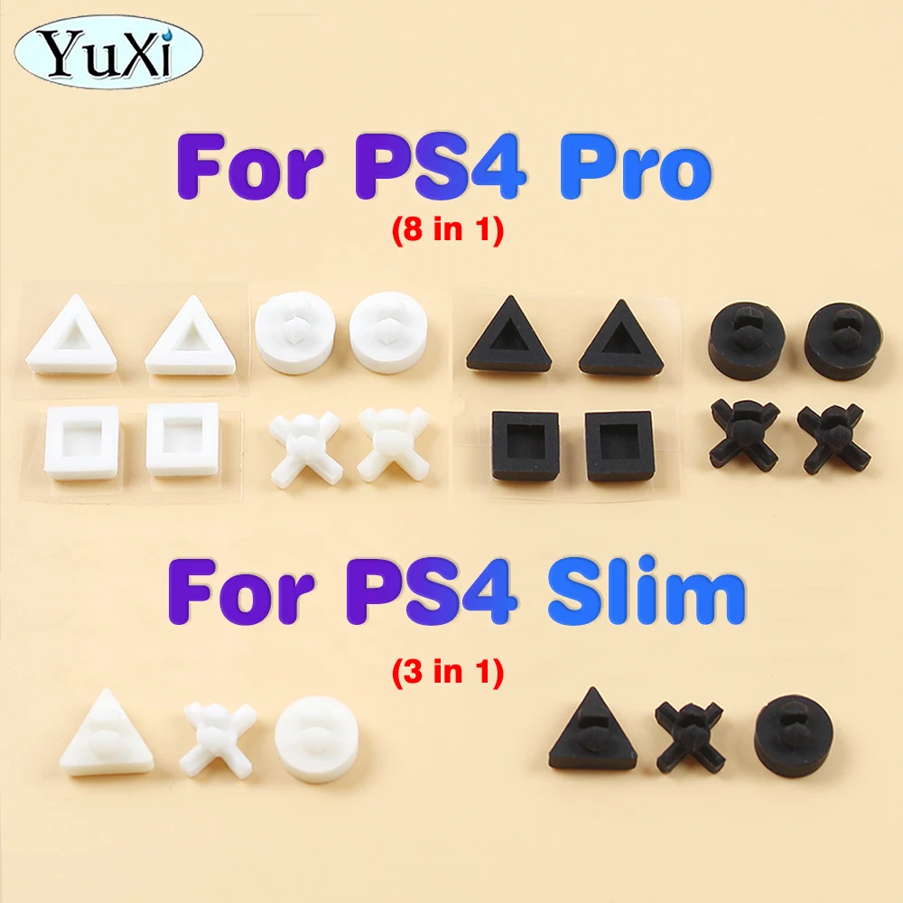 

For PS4 Pro Slim Silicon Bottom Rubber Feet Pads Cover Cap For PlayStation 4 Console Housing Case Rubber Feet Cover Replacement