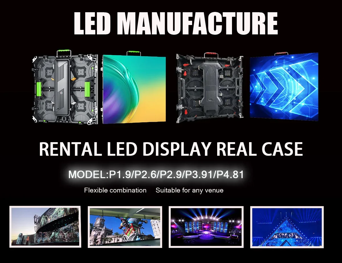 

Outdoor P2.604/P2.976/P3.91 High-Brightness LED Rental Display for Events