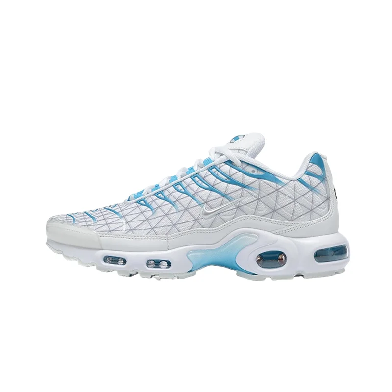 حذاء الجري Nike Air Max Plus الرياضي الممتص للصدمات، مضاد للانزلاق، مقاوم للاهتراء، خفيف الوزن للرجال والنساء باللونين الأزرق والأسود