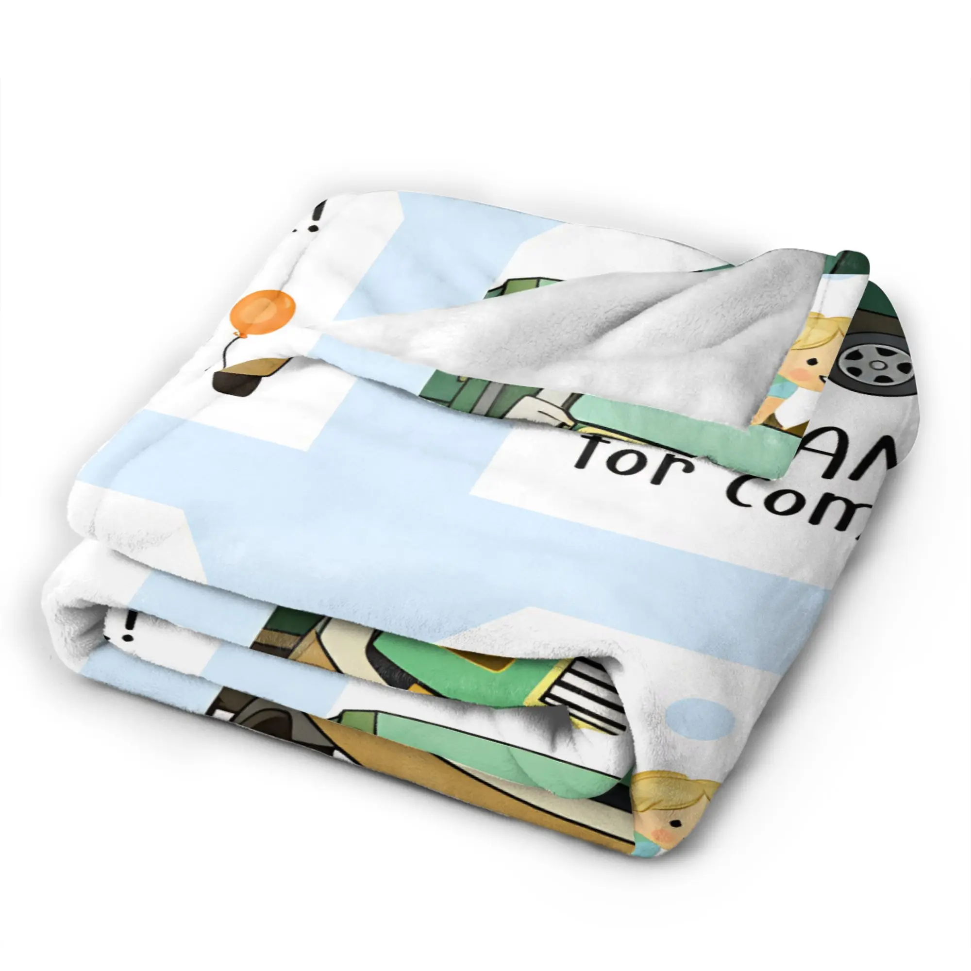 Hank and Trash Truck Blanket Winter  Soft Throw Blanket For Adults Sofa Home Flannel Bedspread Bed Cover