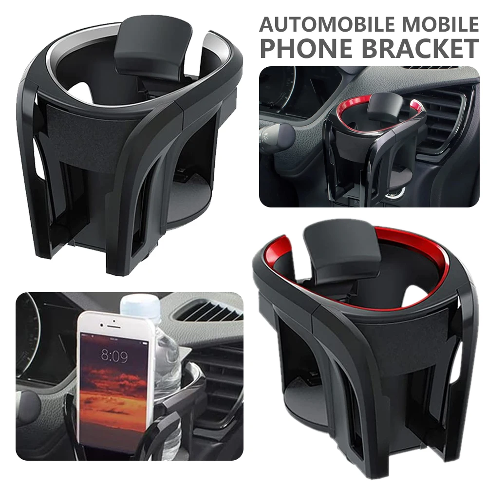 Hot 2 in 1 Car Air Vent Cup Holder and Car Phone Mount Universal Cup Bottle Mount Bracket Stand fit All Smart Phone and Drink