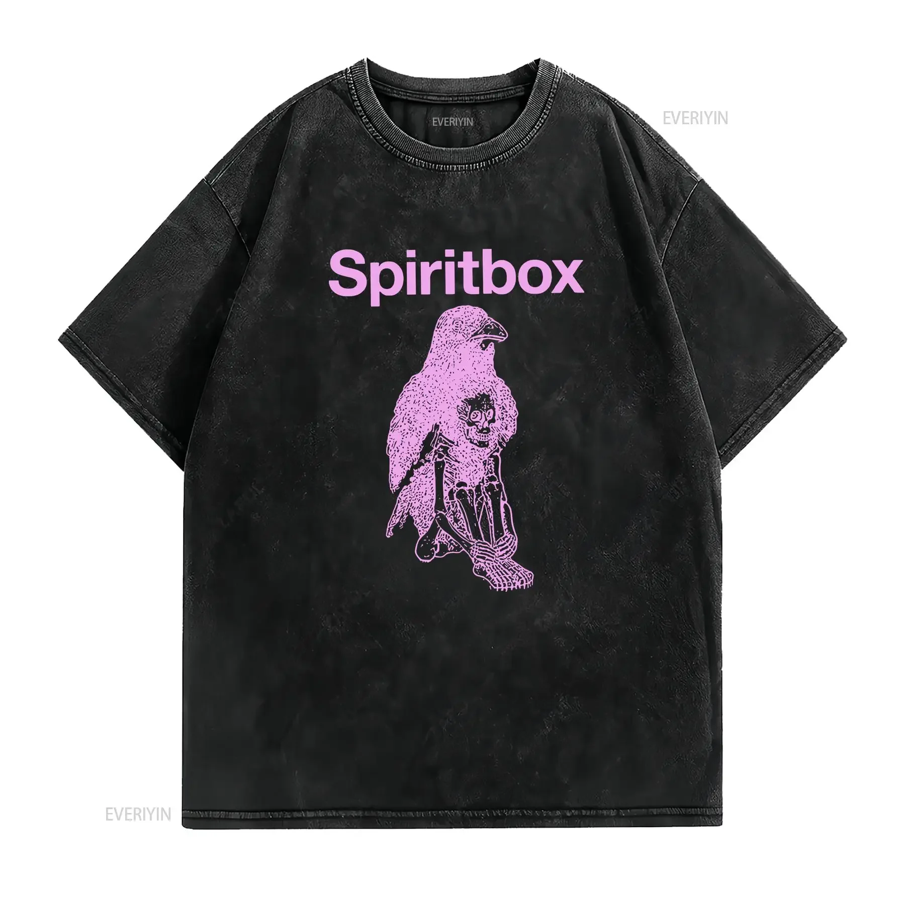 NEW Popular Spiritbox Canadian Music Bird T Shirt Size S to 5XL vintage Washed streetwear Comfortable designer clothes Unisex