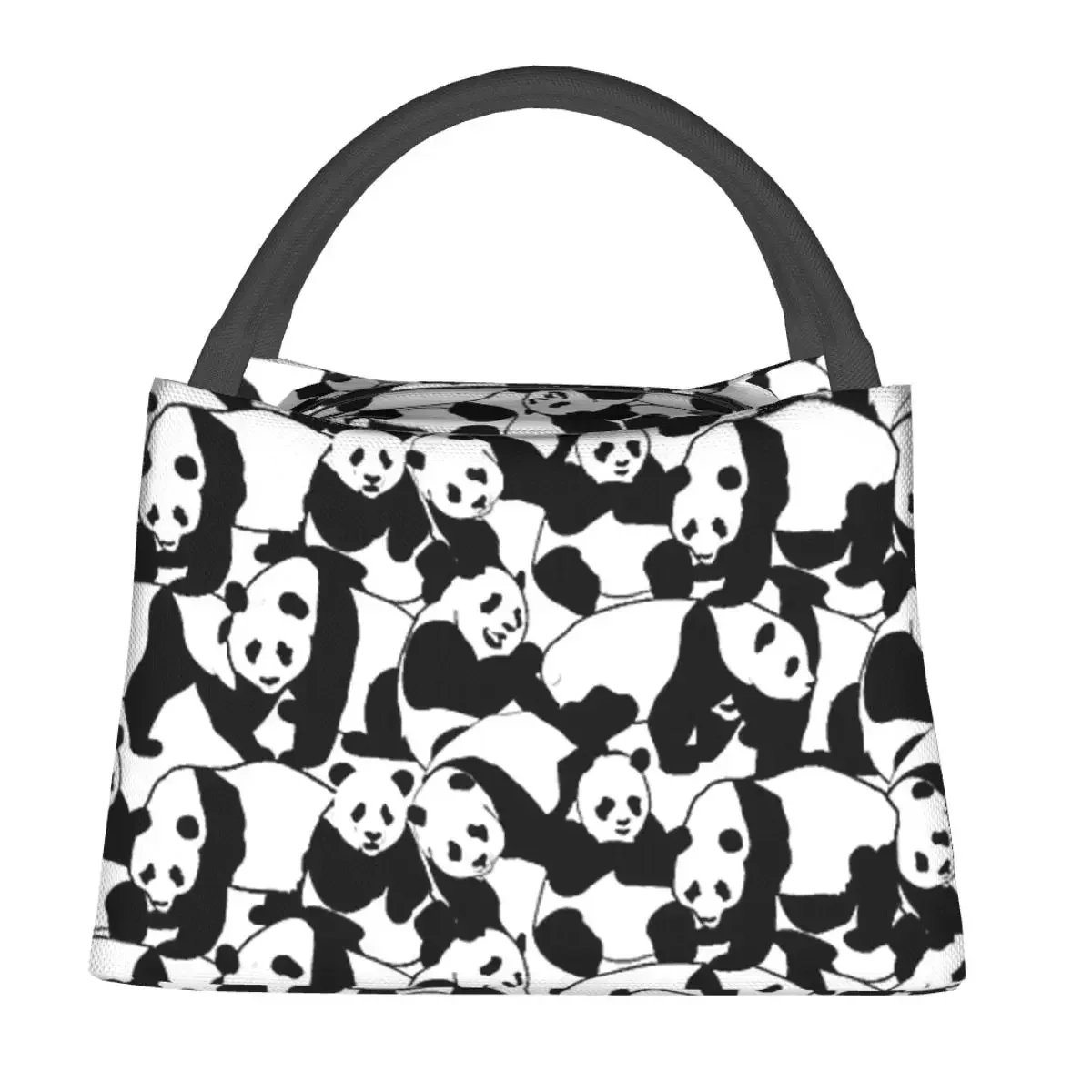 Panda Cute Animal Lunch Bags isolato Bento Box Portable Lunch Tote Picnic Bags borsa termica termica per donna Kids School