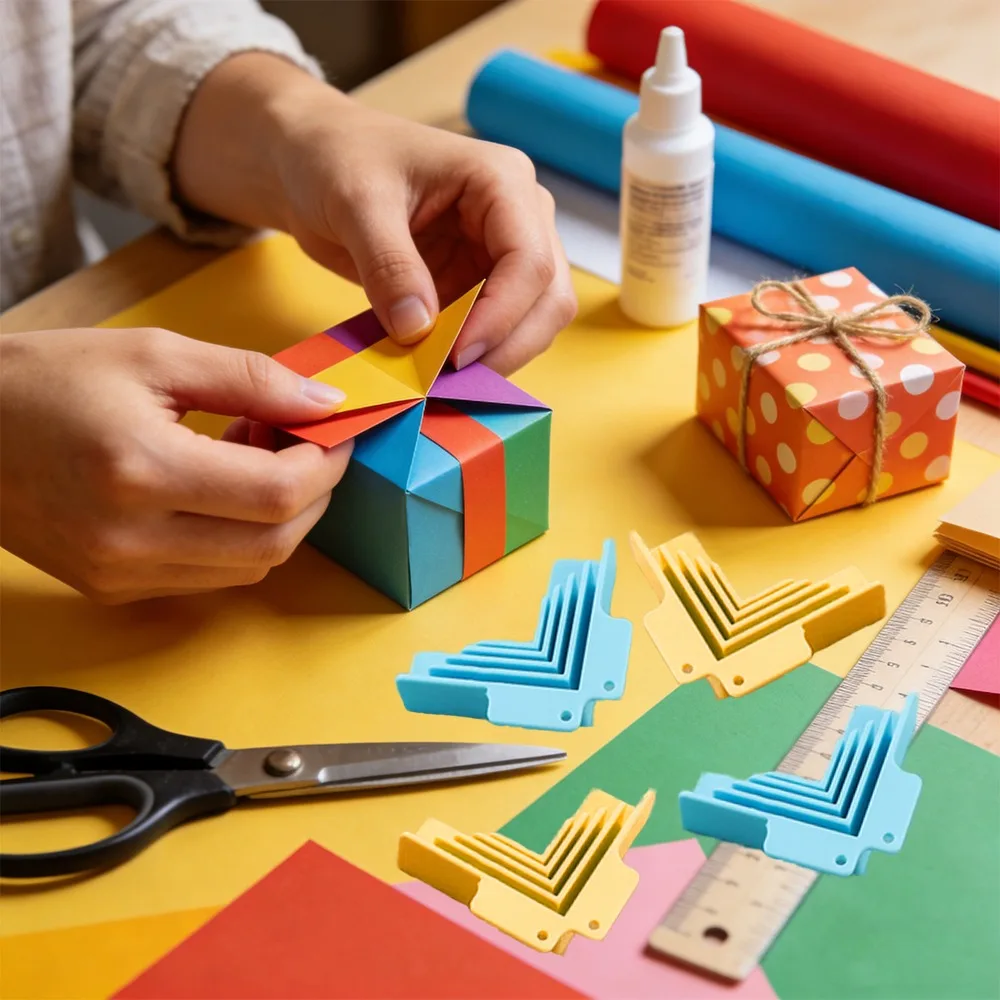 Corner Guides for Chipboard Boxes Divider Assembly Clamps for Gift Box Making DIY Scrapbooking Book Cover Dioramas Decoration view 2