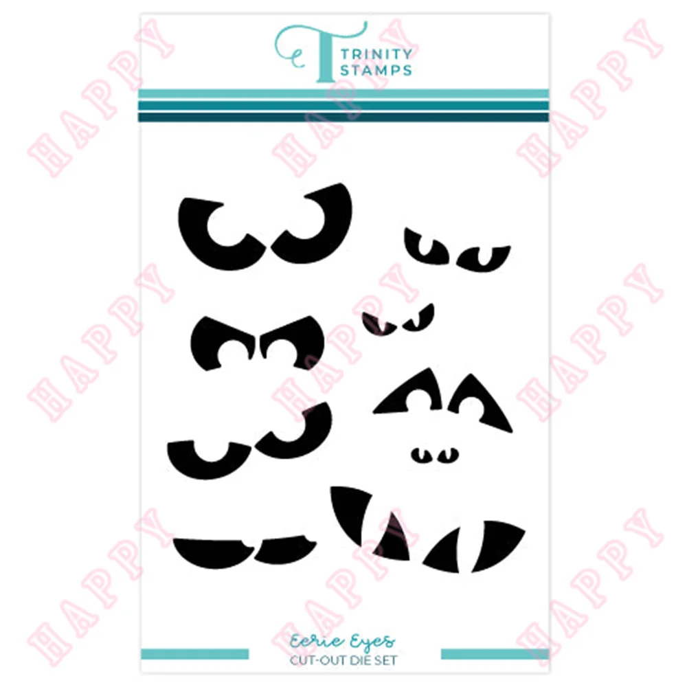 

New Metal Cutting Dies Eerie Eyes Decoration For DIY Scrapbooking Diary Album Paper Template Greeting Card Embossing Handcraft