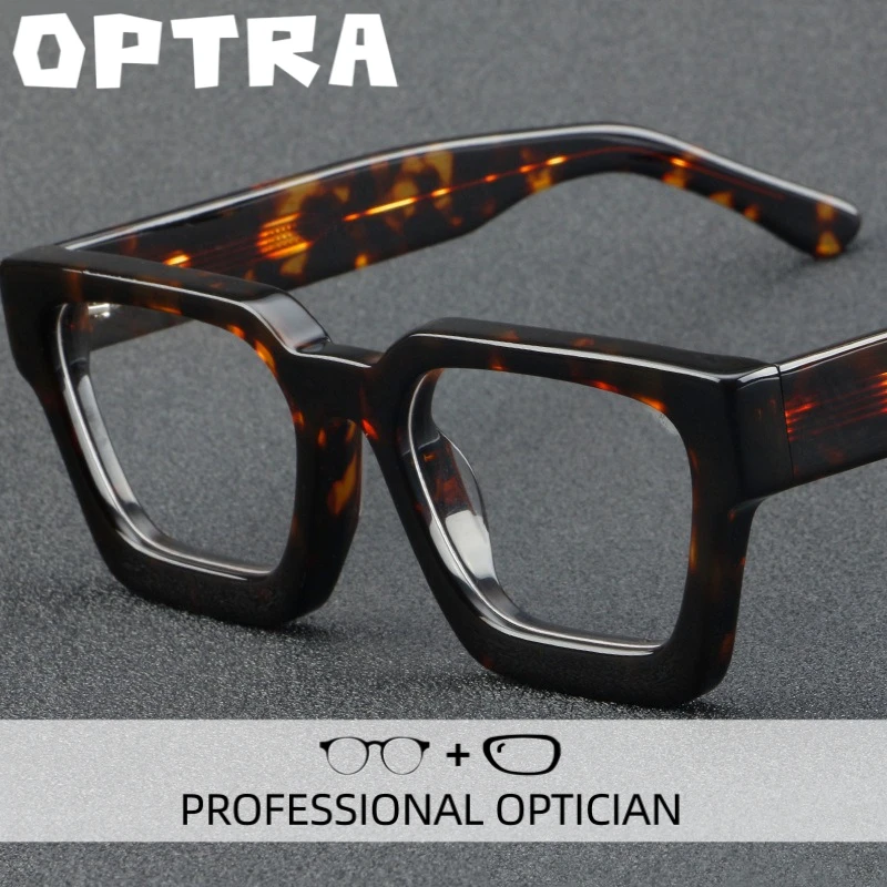 

OPTRA Clear Vision Design Square Reading Glasses Blue Ray Blocking Technology Eyeglasses Customized Prescription Optical Eyewear